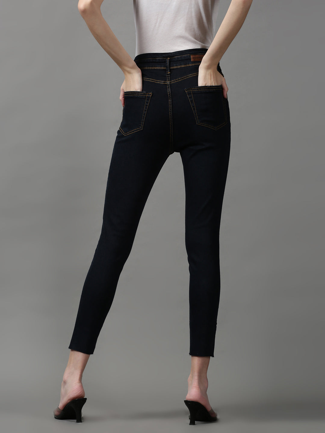 Women's Navy Blue Skinny Fit Stretchable Denim Jeans