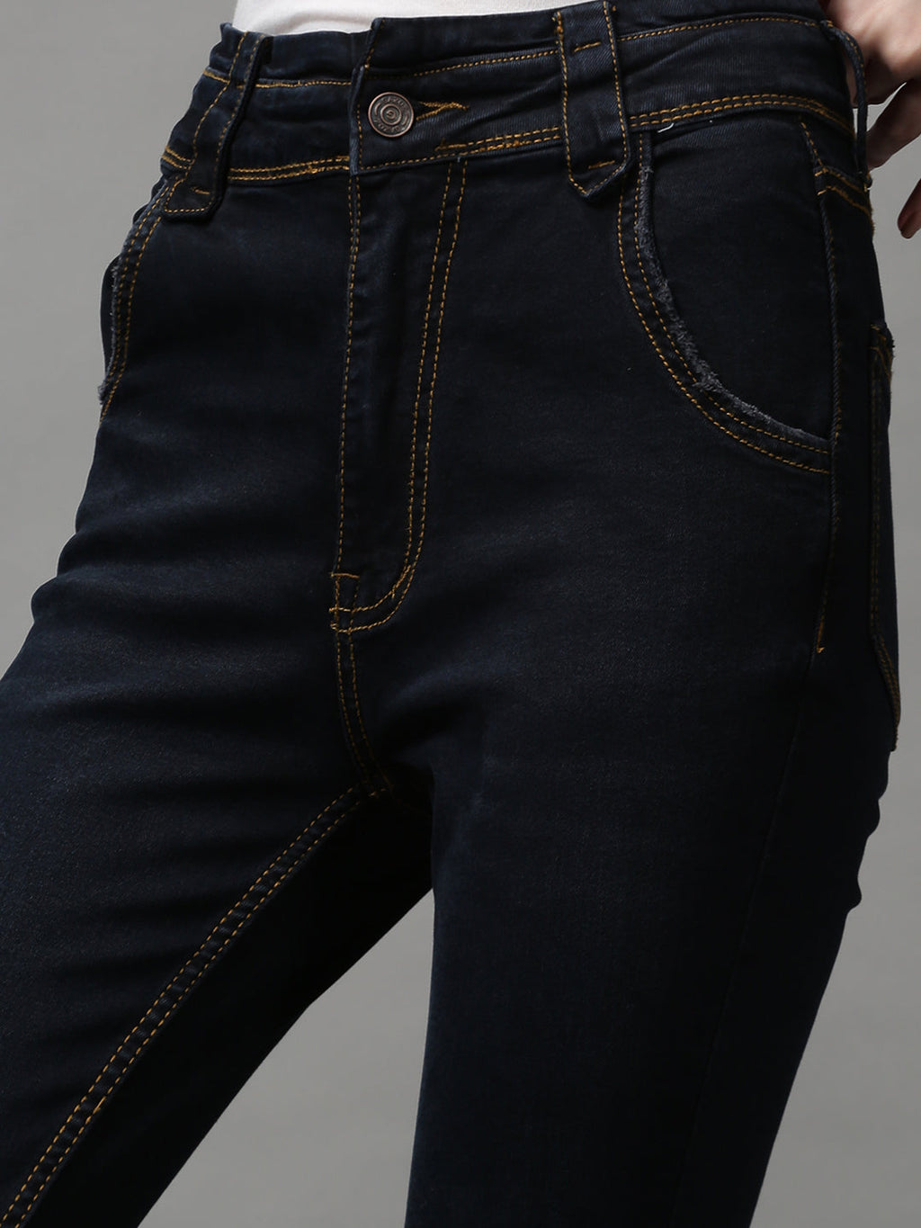 Women's Navy Blue Skinny Fit Stretchable Denim Jeans