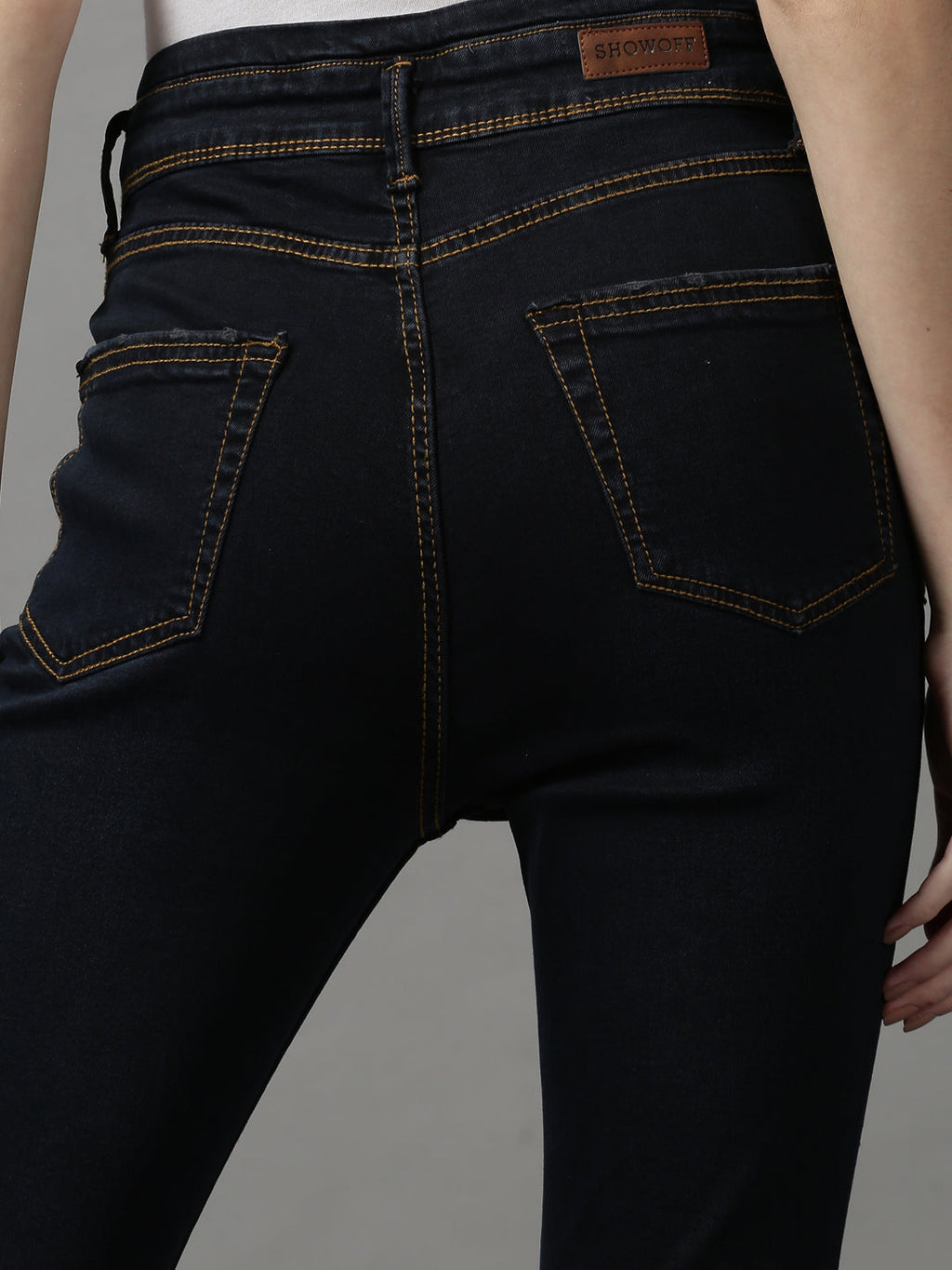 Women's Navy Blue Skinny Fit Stretchable Denim Jeans