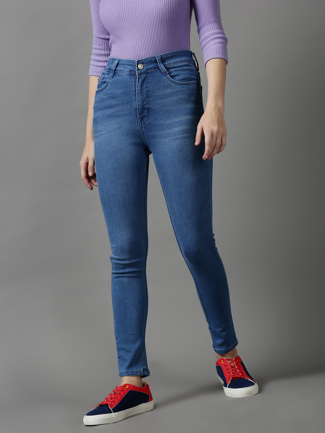 Women's Blue Skinny Fit Stretchable Denim Jeans