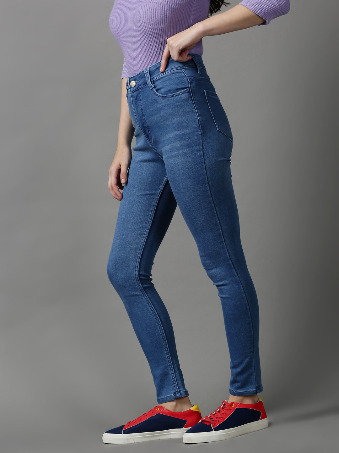Women's Blue Skinny Fit Stretchable Denim Jeans