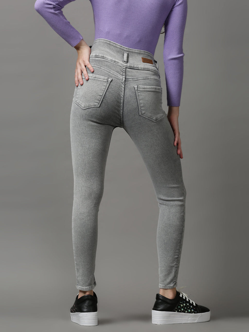 Women's Grey Skinny Fit Stretchable Denim Jeans