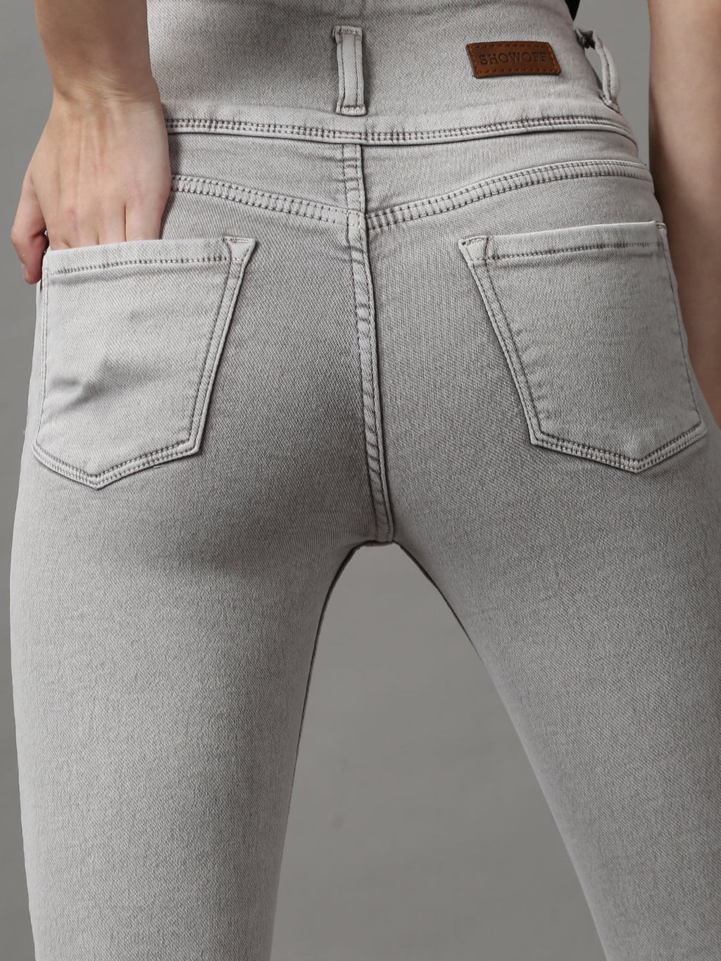 Women's Brown Skinny Fit High-Rise Stretchable Denim Jeans