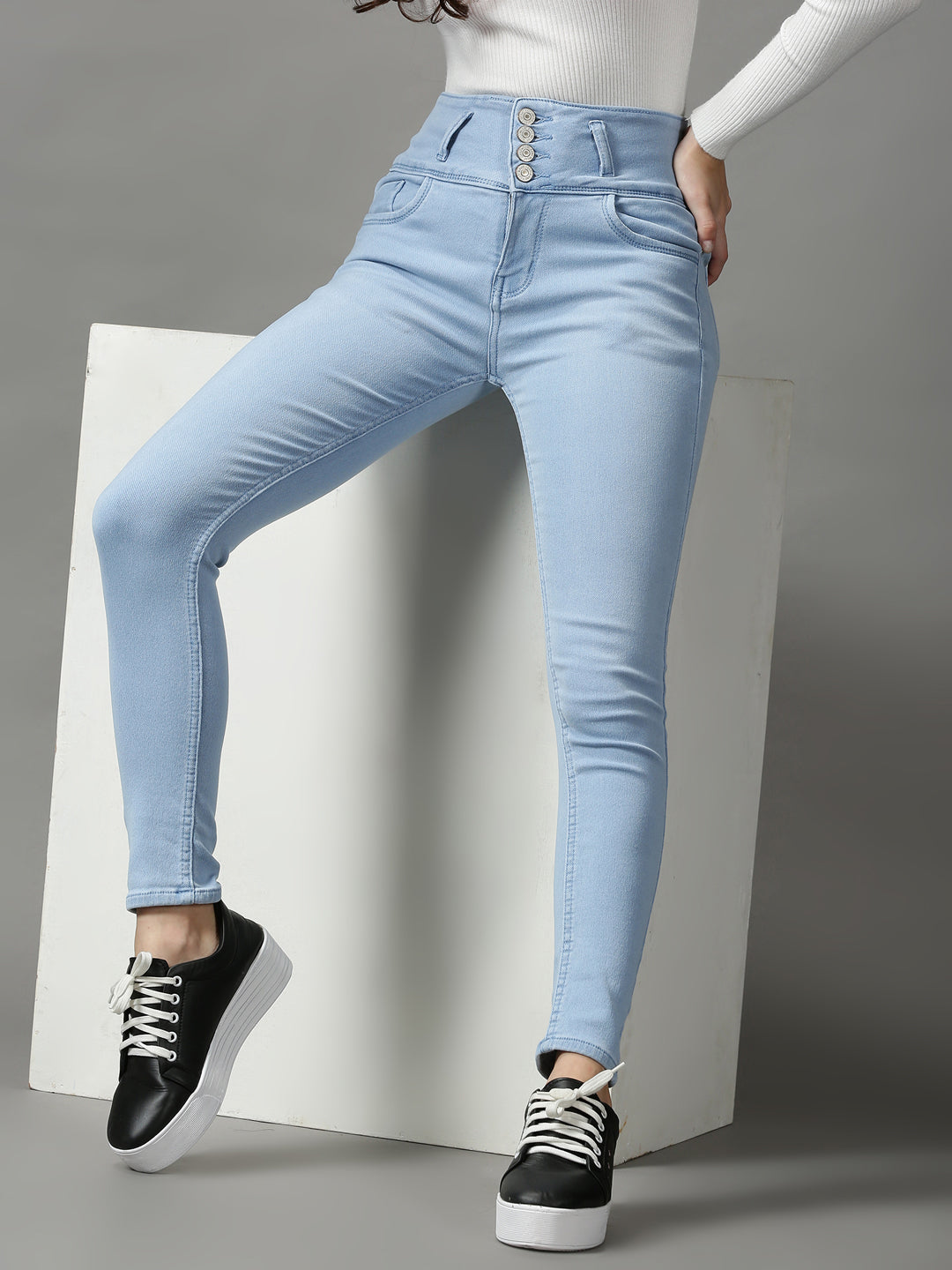 Women's Blue Skinny Fit Stretchable Denim Jeans