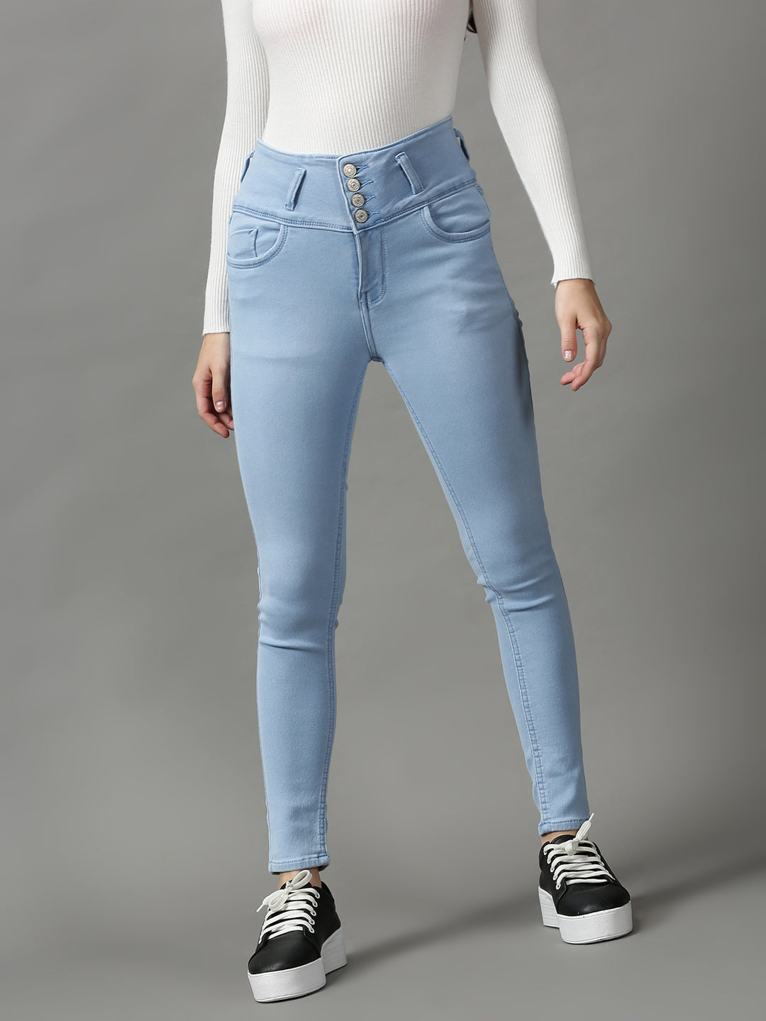 Women's Blue Skinny Fit Stretchable Denim Jeans