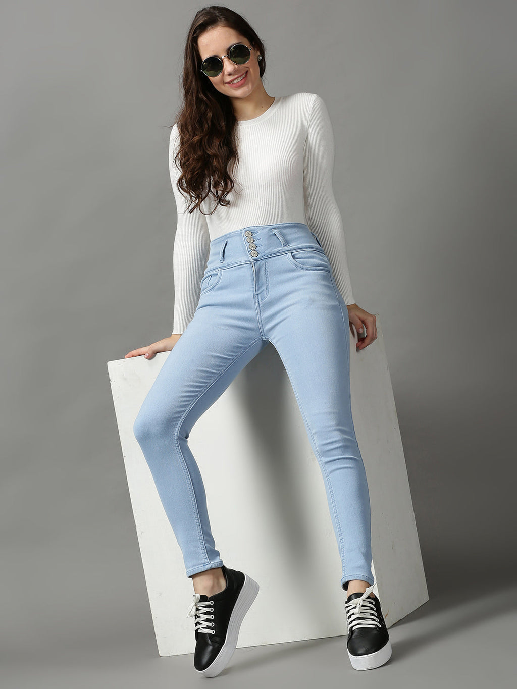 Women's Blue Skinny Fit Stretchable Denim Jeans