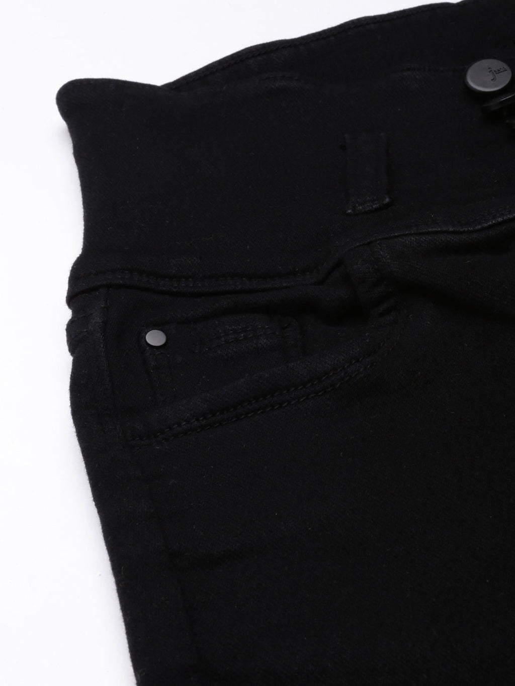 Women's Black Slim Fit Mid-Rise Acid Wash Denim Jeans