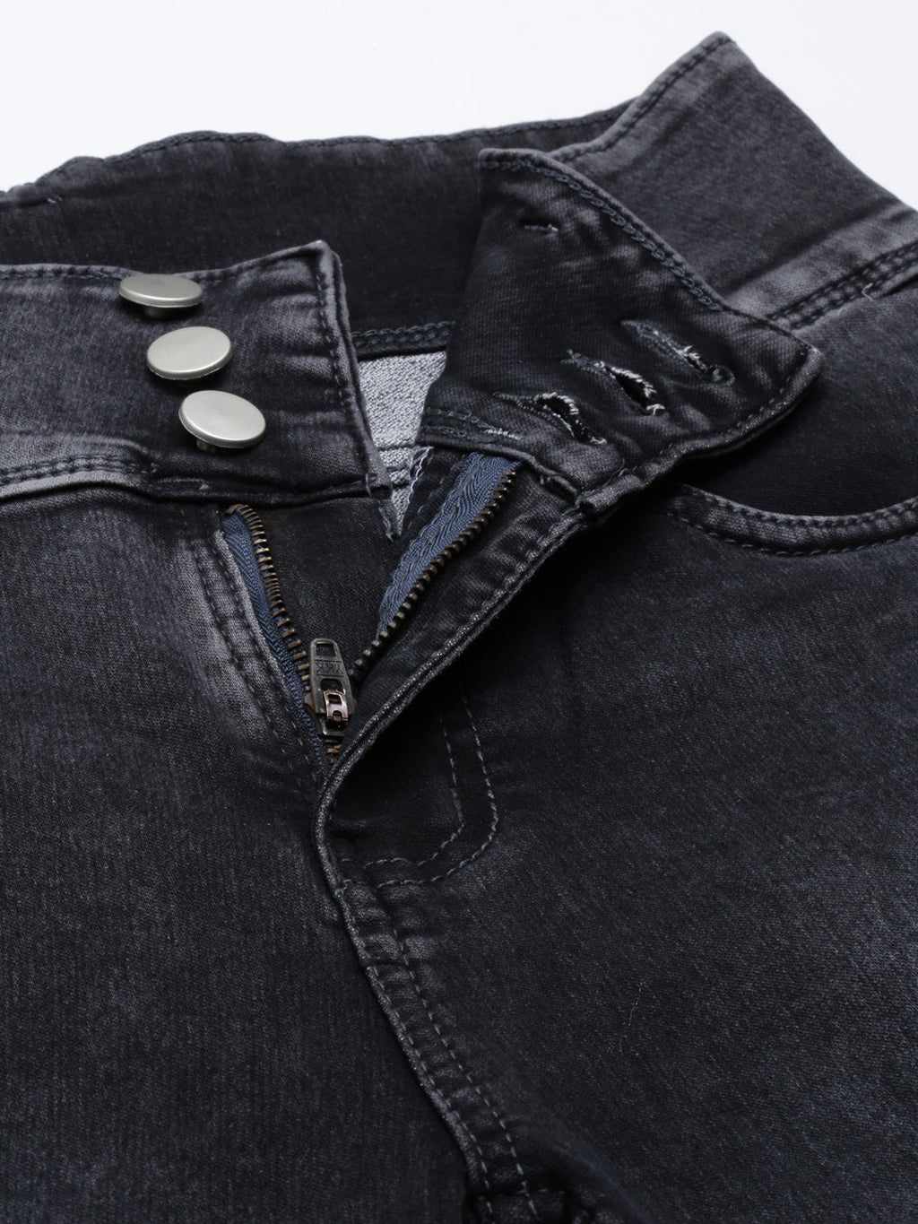 Women's Dark Grey Skinny Fit Light Fade Denim Jeans