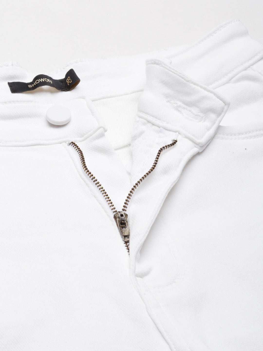 Women's White Jean Bootcut Acid Wash Retro Denims Stretchable Clean Look Jeans