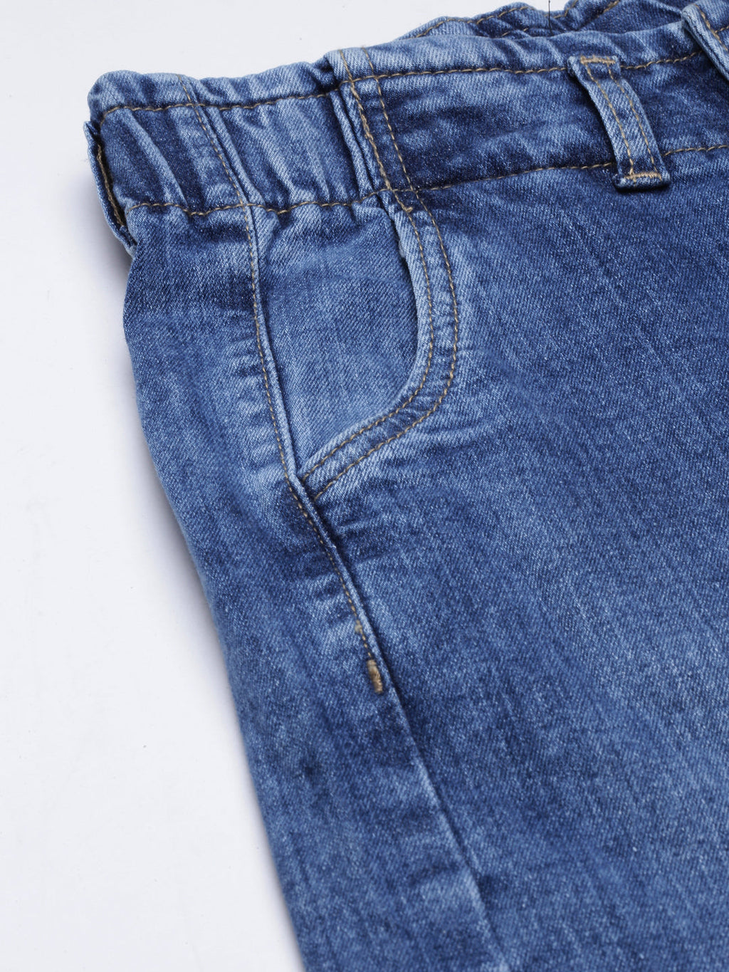 Women's Navy Blue Light Fade Stretchable Mom Fit Denim Jeans