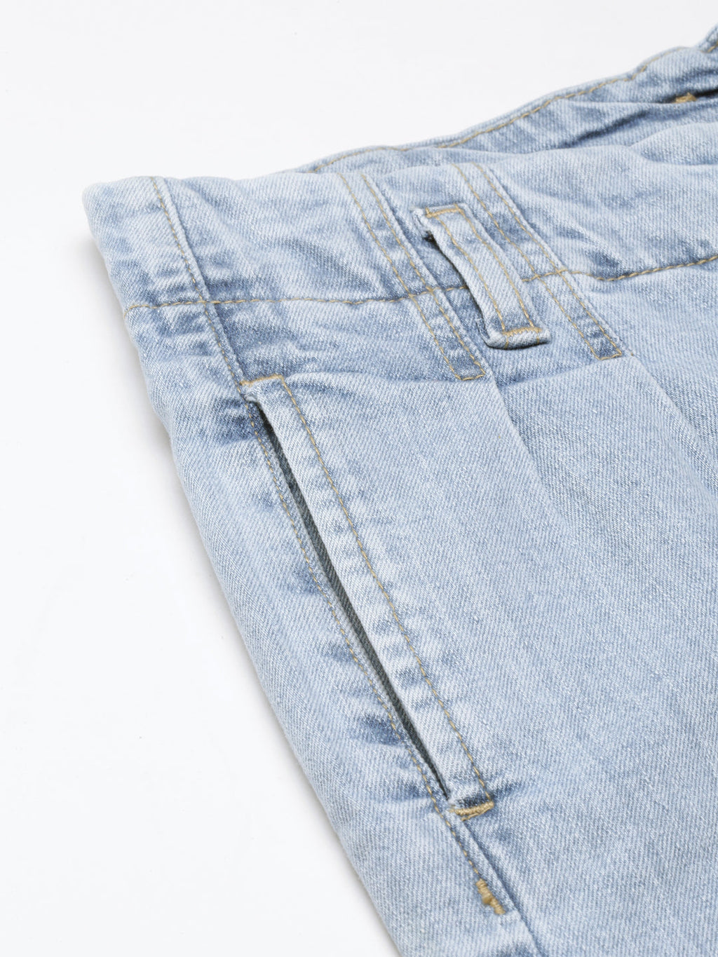 Women's Blue Mom Fit Clean Look Acid Wash Cropped Denim Jeans