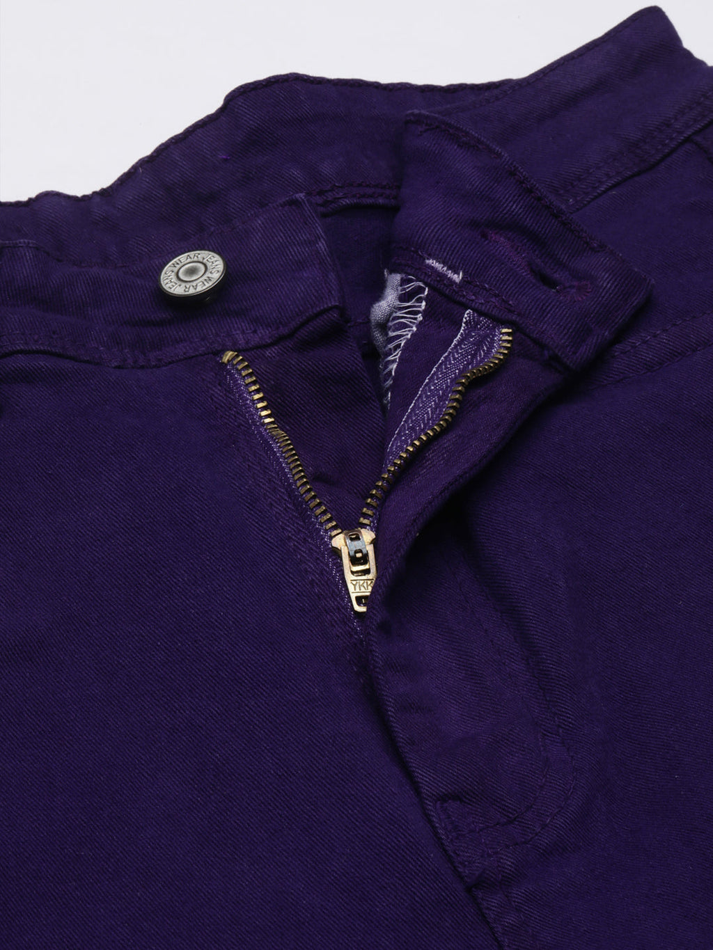 Women's Violet Straight Fit Acid Wash Stretchable Denim Jeans