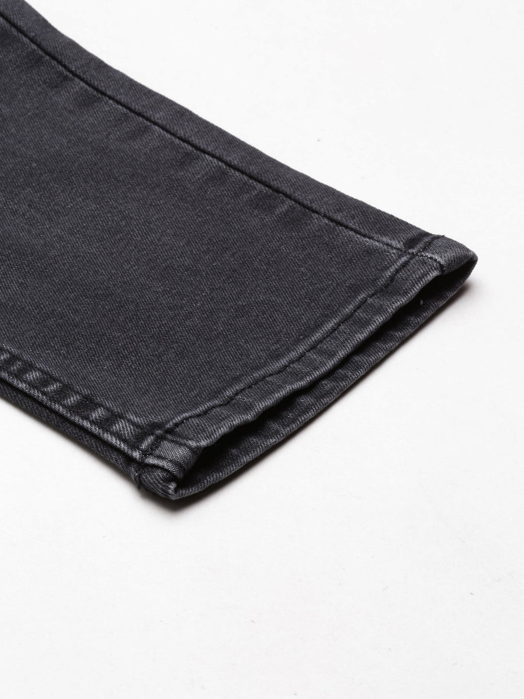 Women's Grey Jean Straight Fit Light Fade Acid Wash Stretchable Jeans