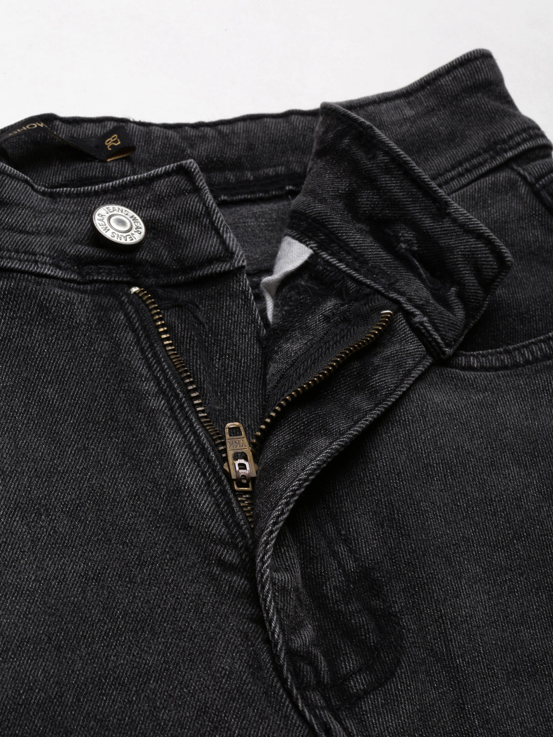 Women's Dark Grey Wide Leg Mid-Rise Cropped Denim Jeans