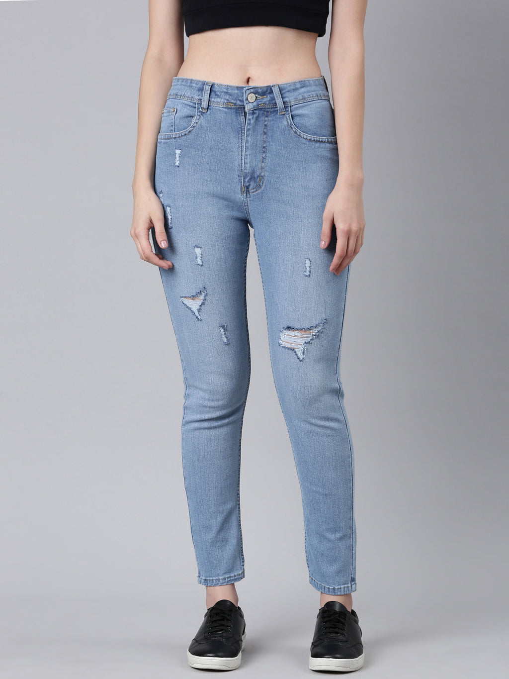 Women's Blue Skinny Fit Denim Jeans