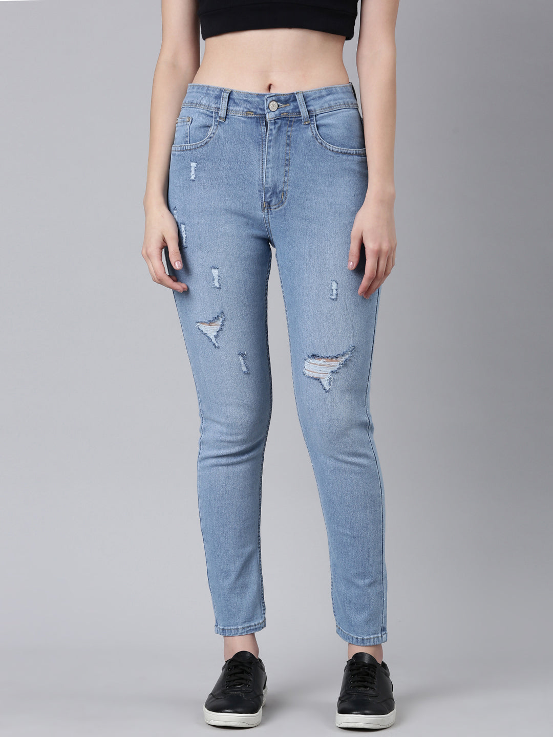 Women's Blue Skinny Fit Denim Jeans
