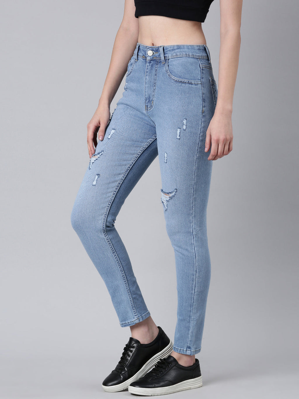 Women's Blue Skinny Fit Denim Jeans
