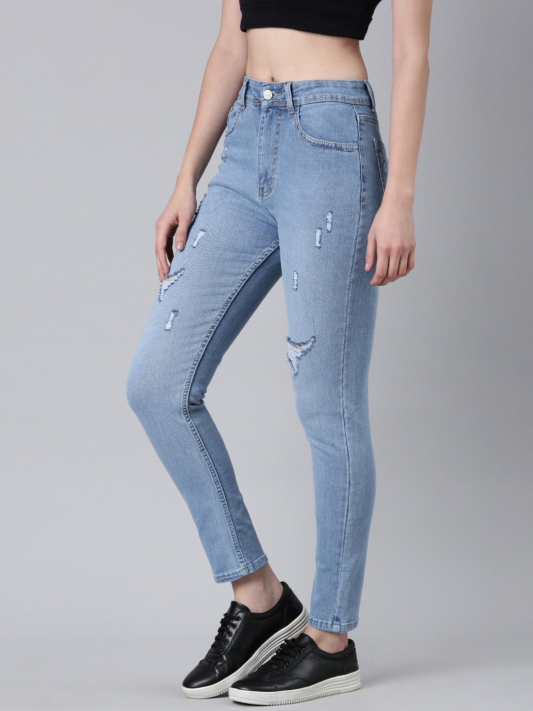 Women's Blue Skinny Fit Denim Jeans