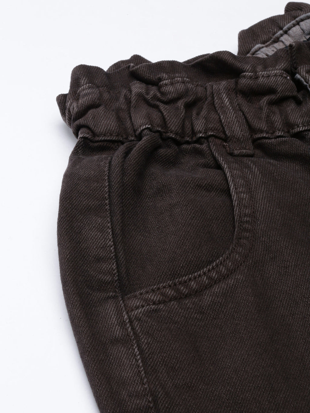 Women's Brown Mid-Rise Mom Fit Denim Jeans