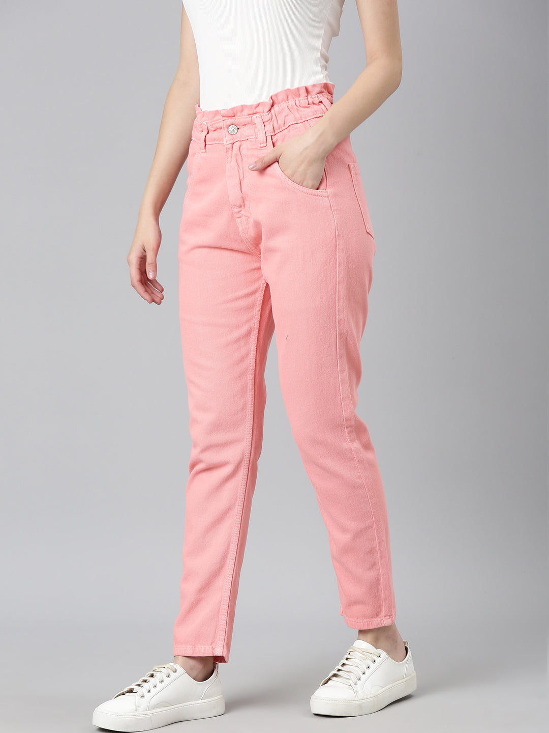 Women's Coral Cotton Regular Fit Jeans