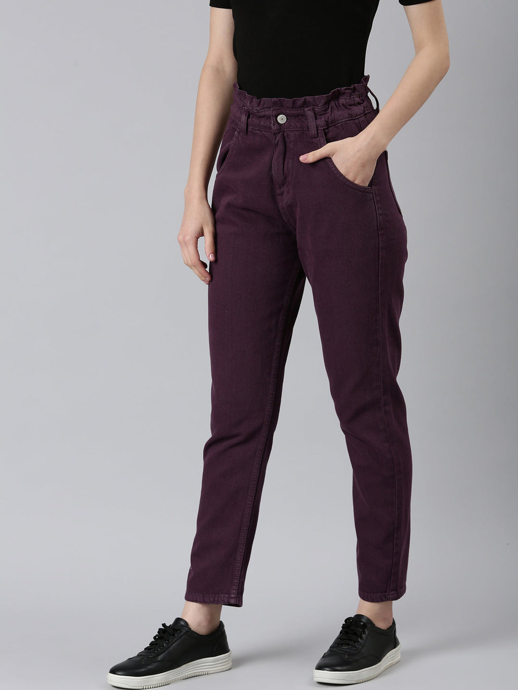Women's Purple High Rise Denim Jeans