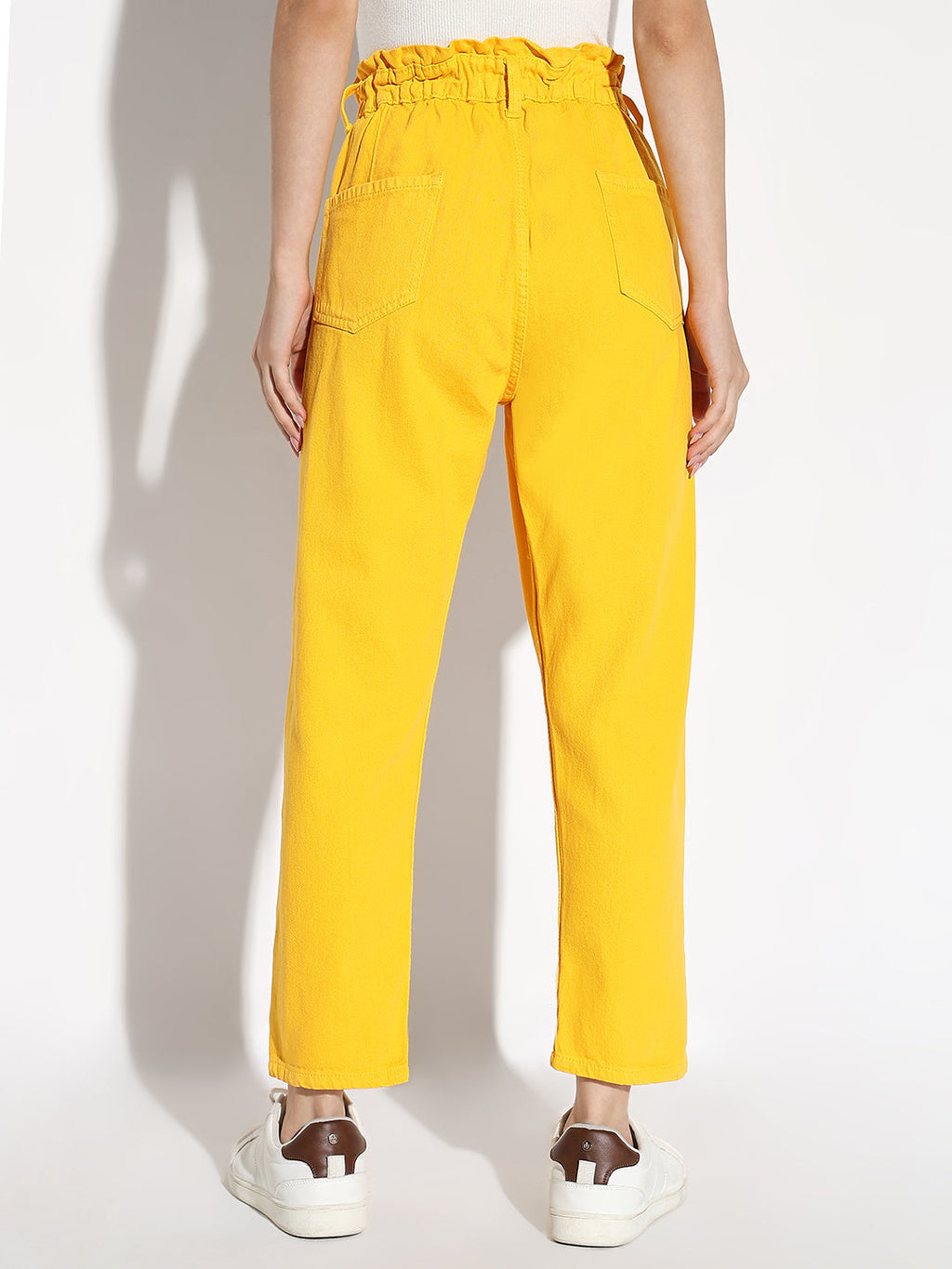 Women's Yellow Mom Fit Jeans