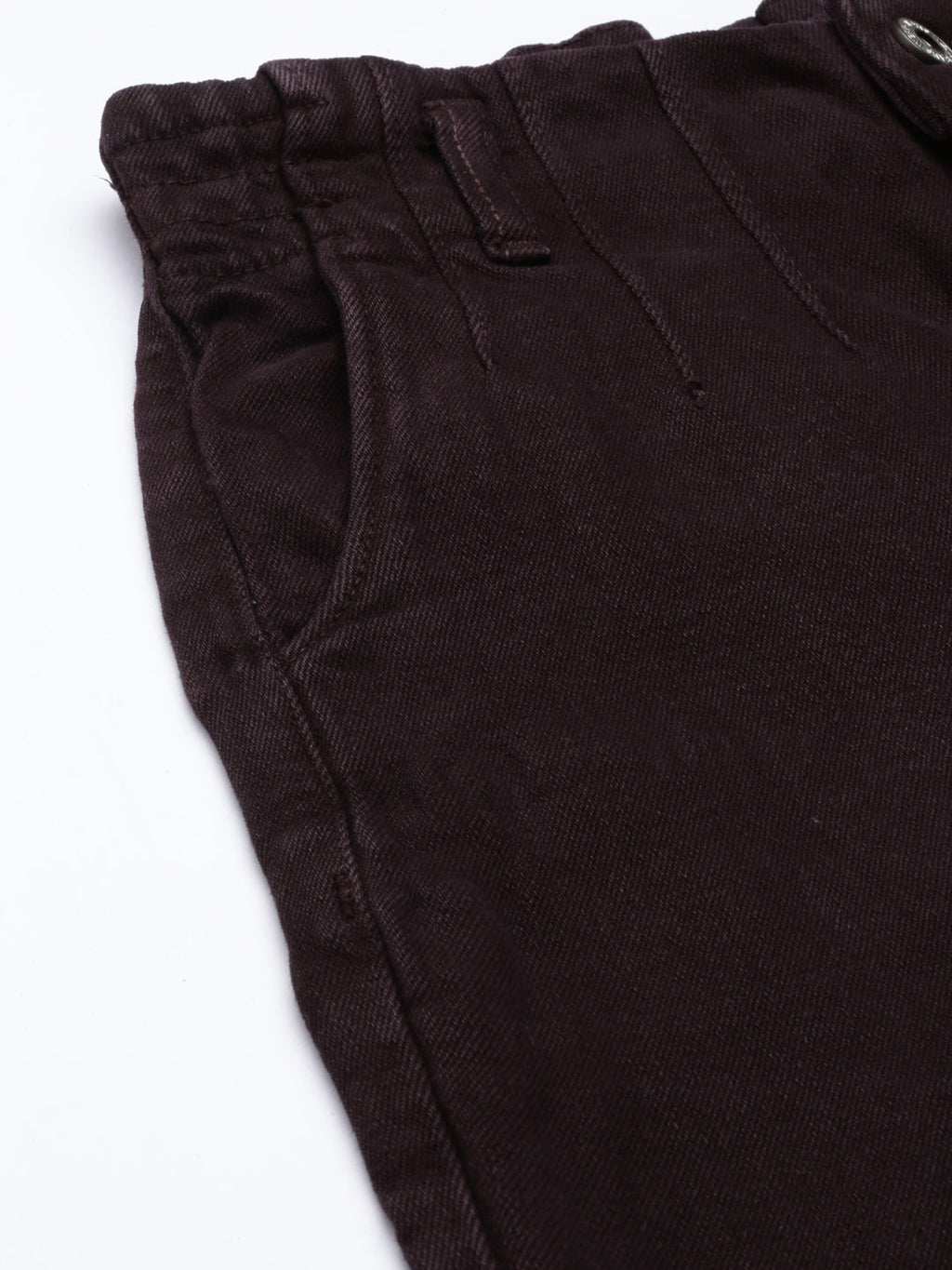 Women's Brown Mom Fit Stretchable Denim Jeans