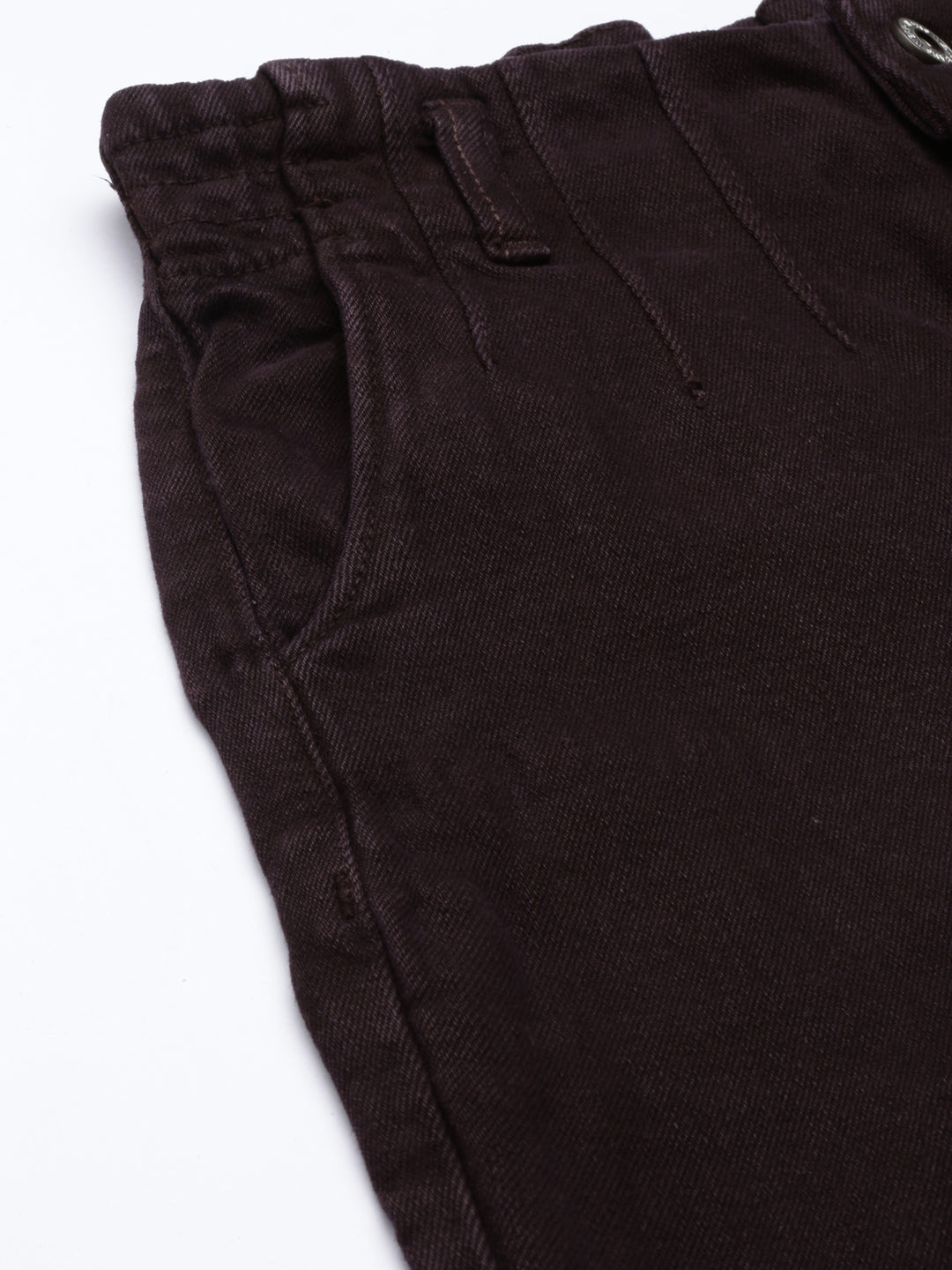 Women's Brown Mom Fit Stretchable Denim Jeans