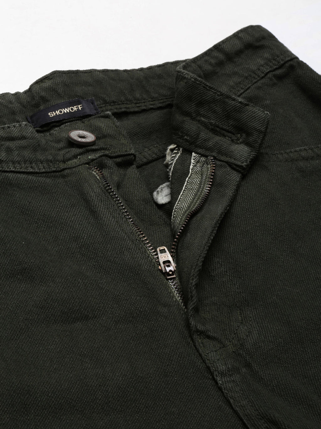 Women's Olive High-Rise Dark Shade Denim Jeans