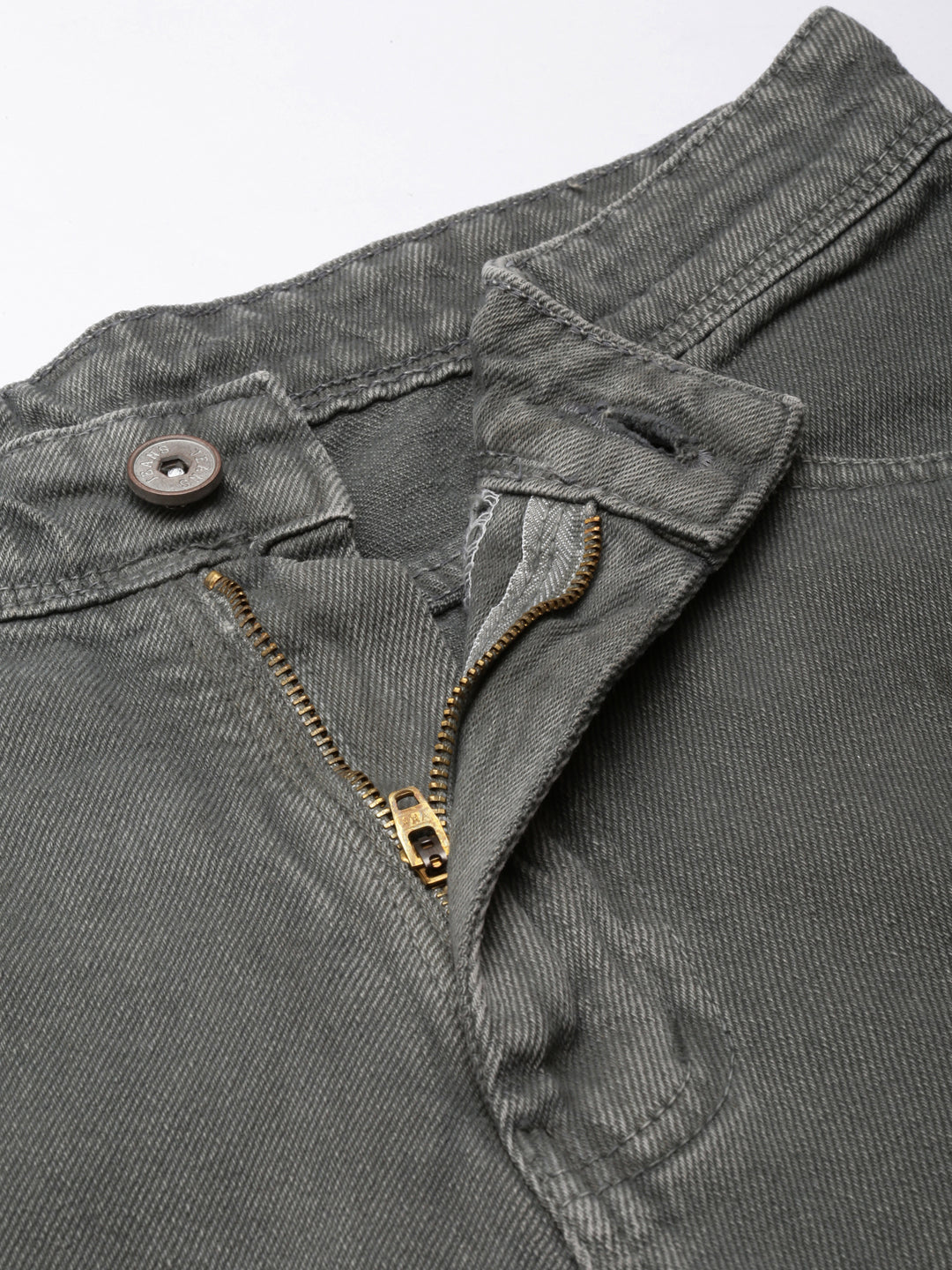 Women's Olive Wide Leg Denim Jeans