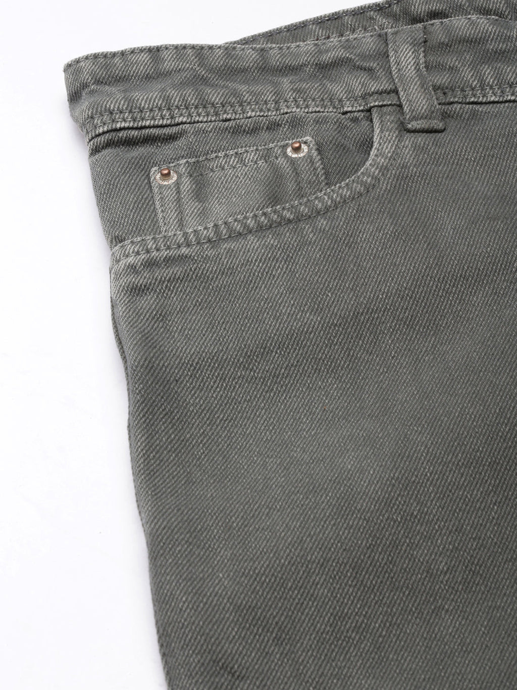Women's Olive Wide Leg Denim Jeans