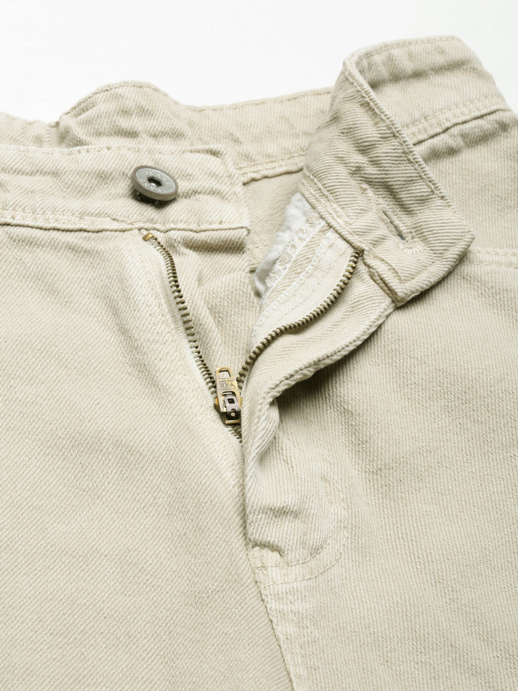 Women's Beige High Rise Denim Jeans