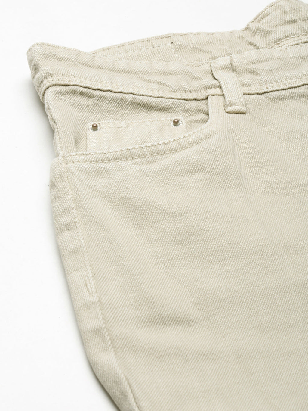 Women's Beige High Rise Denim Jeans