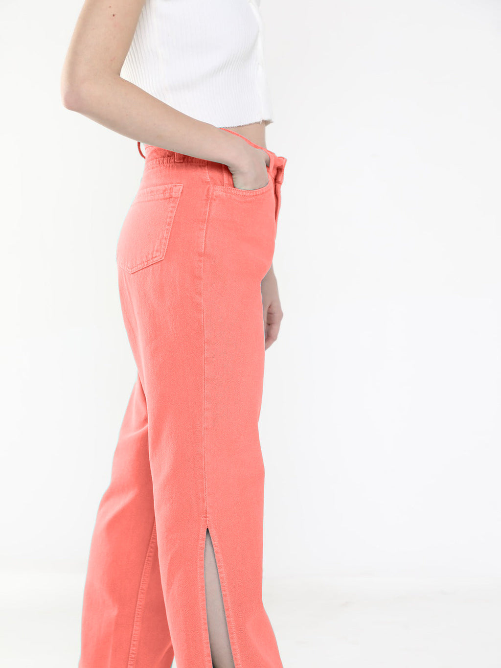 Women's Pink Straight Fit Jeans