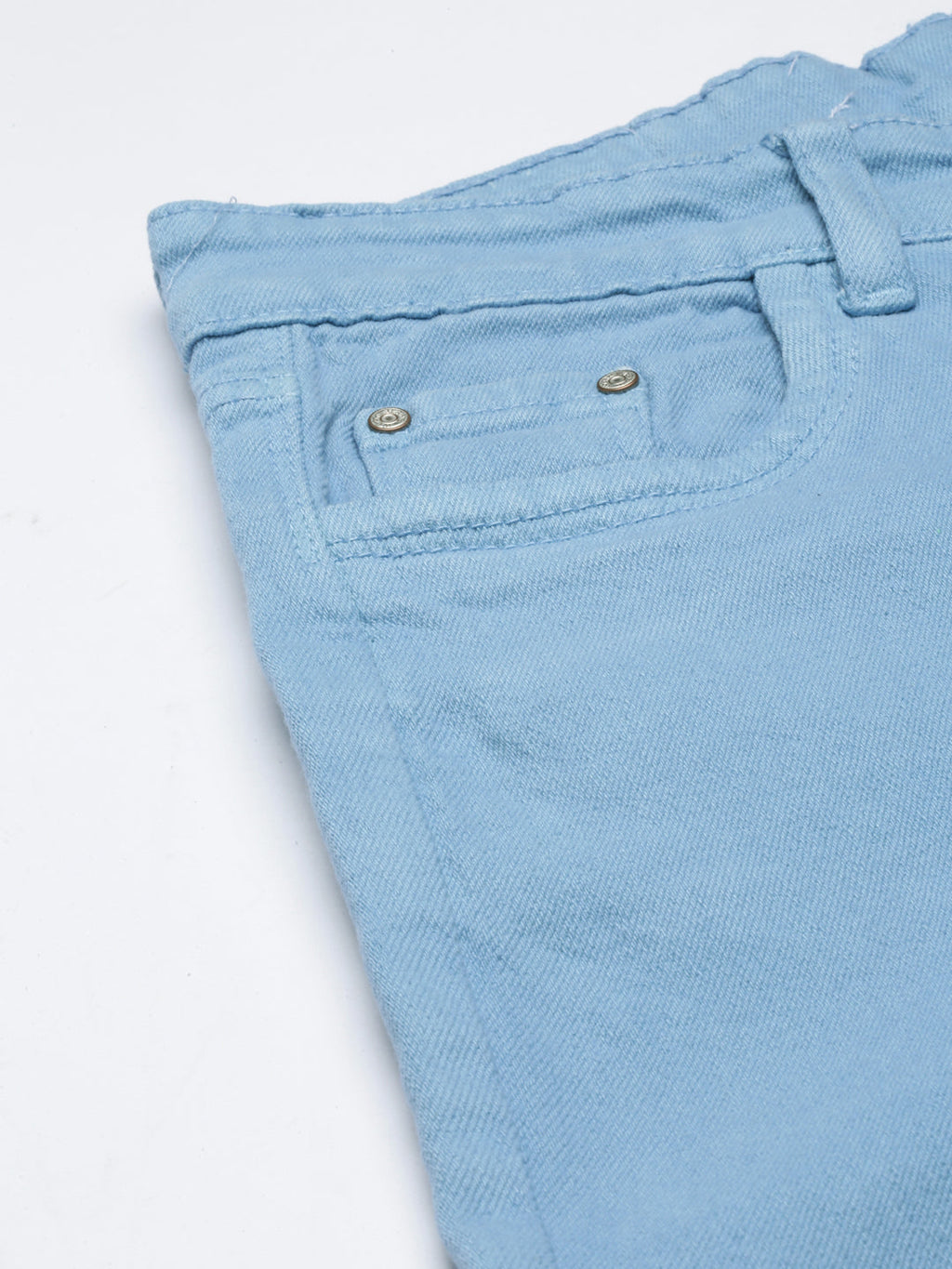 Women's Blue Mid Rise Straight Fit Denim Jeans