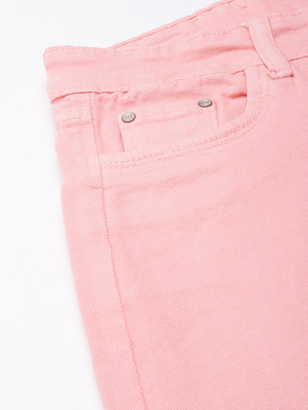 Women's Peach Mid Rise Straight Fit Stretchable Denim Jeans