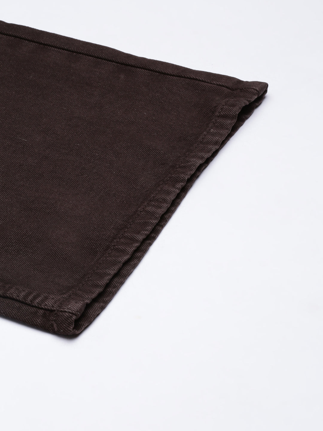 Women's Coffee Brown Shirt Collar Cotton Basic Jumpsuit