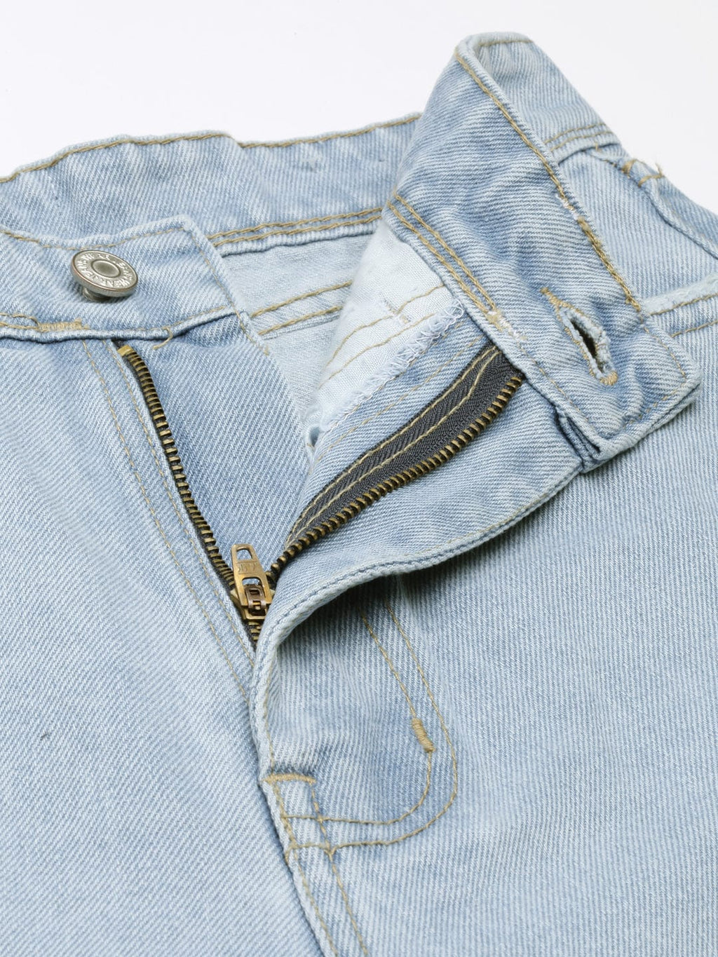 Women's Blue Mid Rise Wide Leg Clean Look Retro Denims Stretchable Jeans