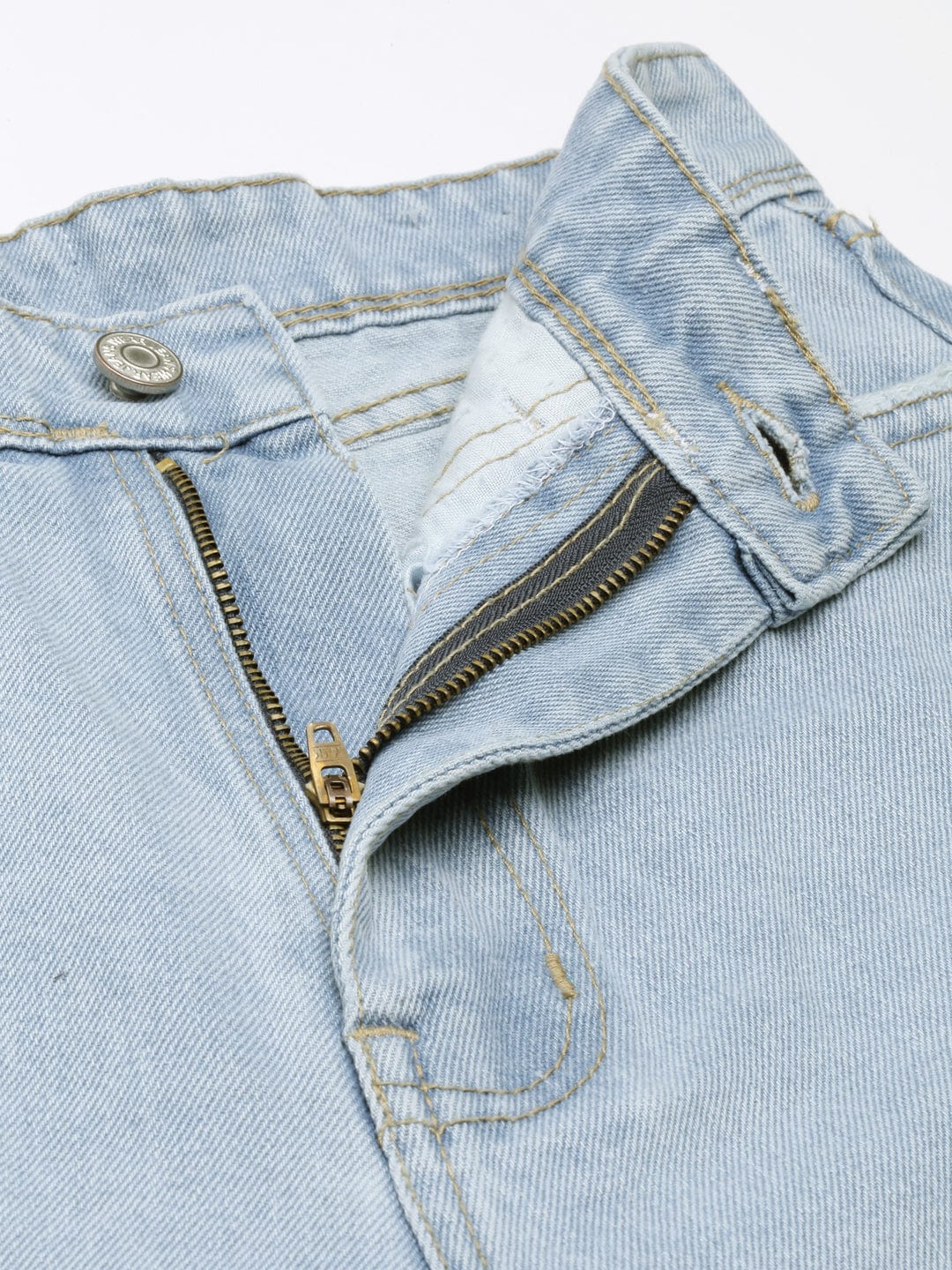 Women's Blue Mid Rise Wide Leg Clean Look Retro Denims Stretchable Jeans