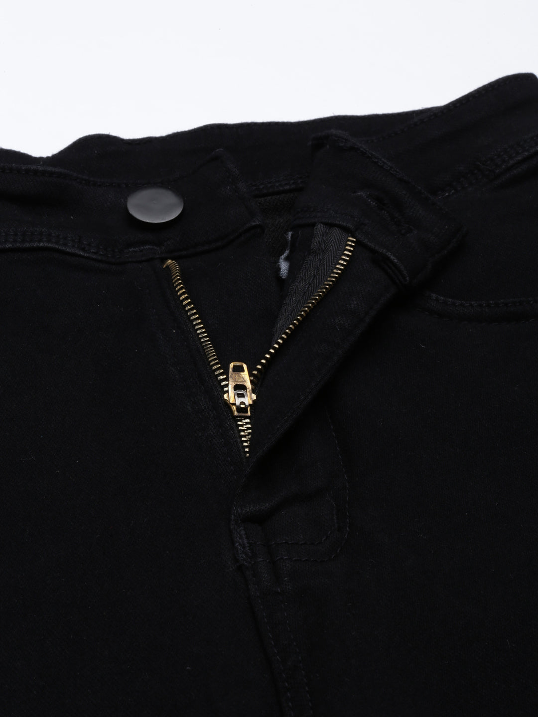 Women's Black Straight Fit Acid Wash Stretchable Denim Jeans