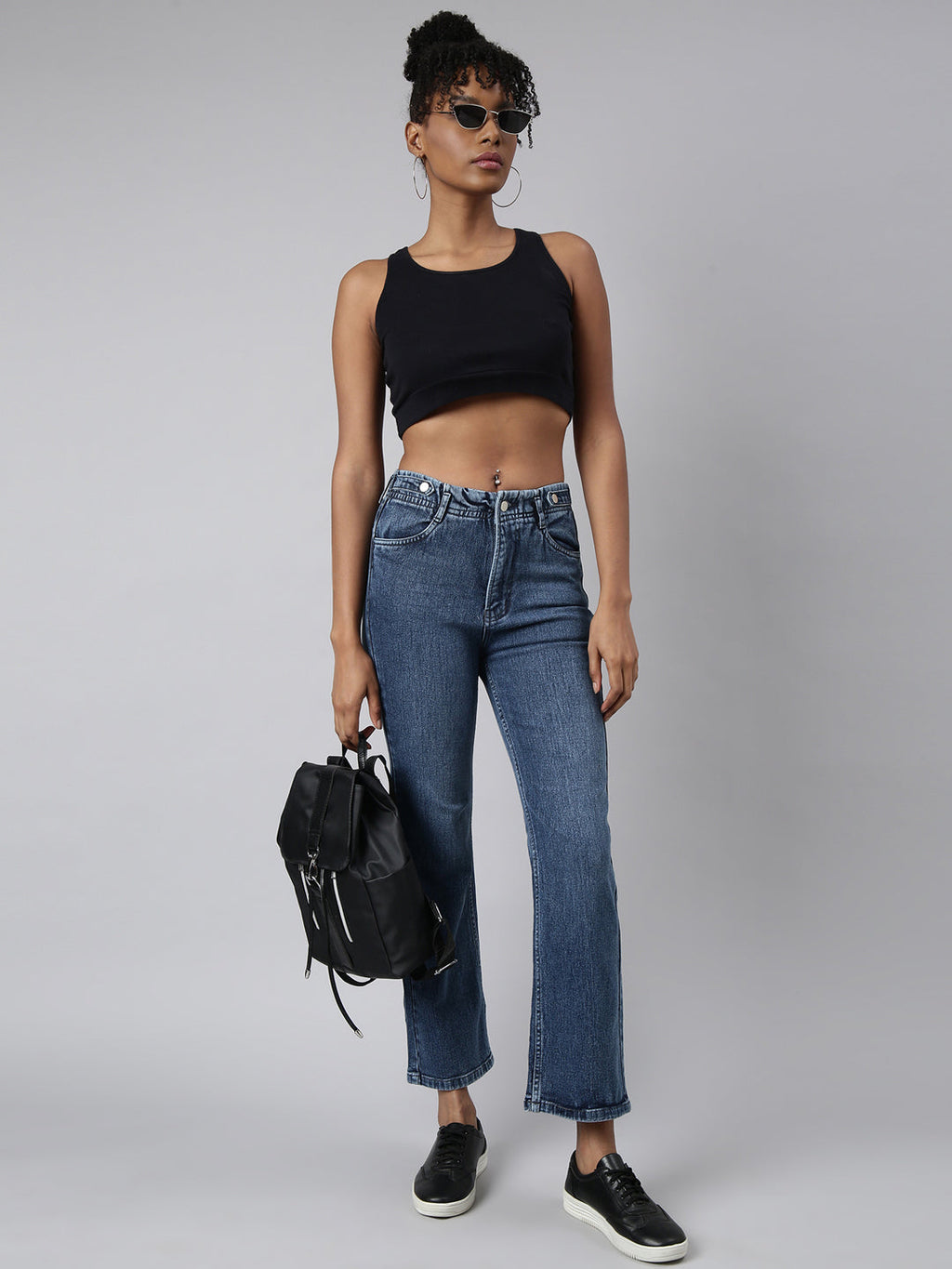 Women's Blue Straight Fit Light Fade Jeans