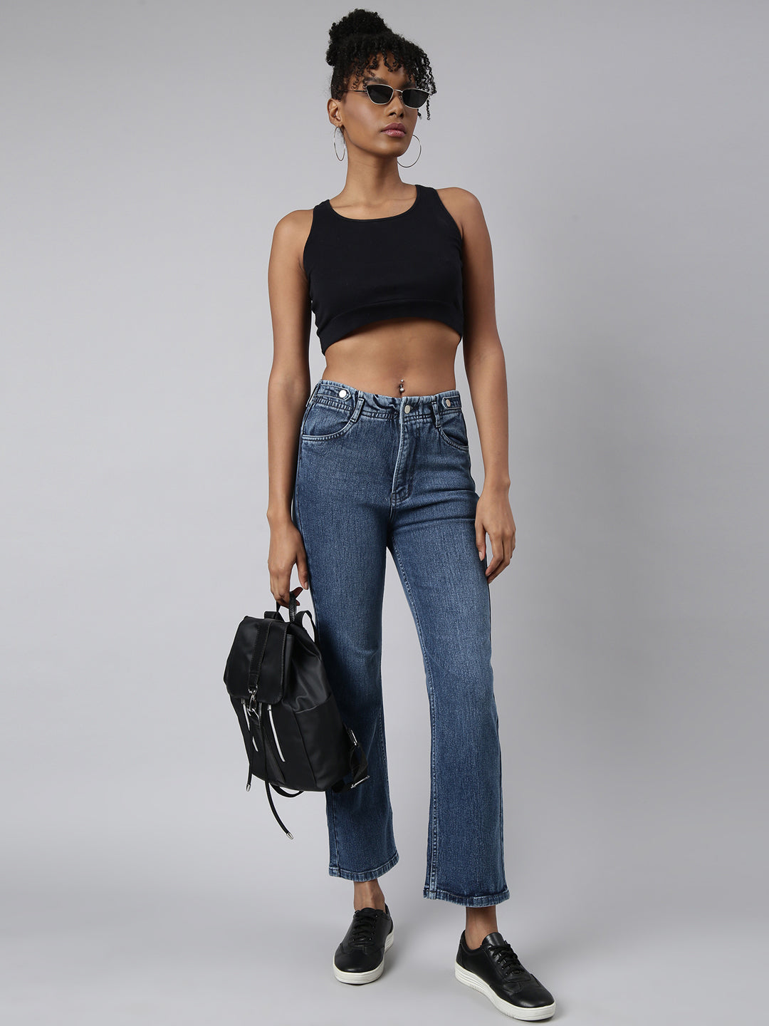 Women's Blue Straight Fit Light Fade Jeans