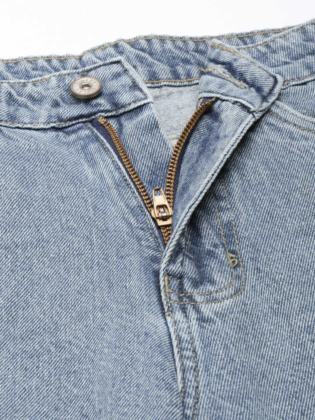 Women's Blue Straight Fit Heavy Fade Acid Wash Jeans