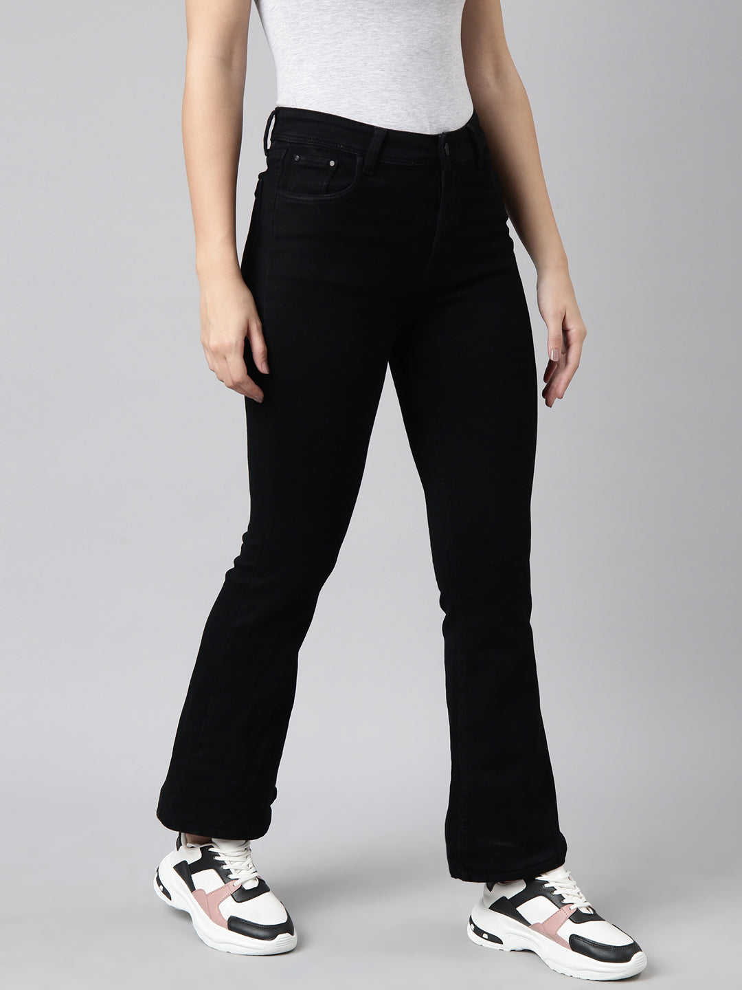Women's Black Bootcut Stretchable Denim Jeans