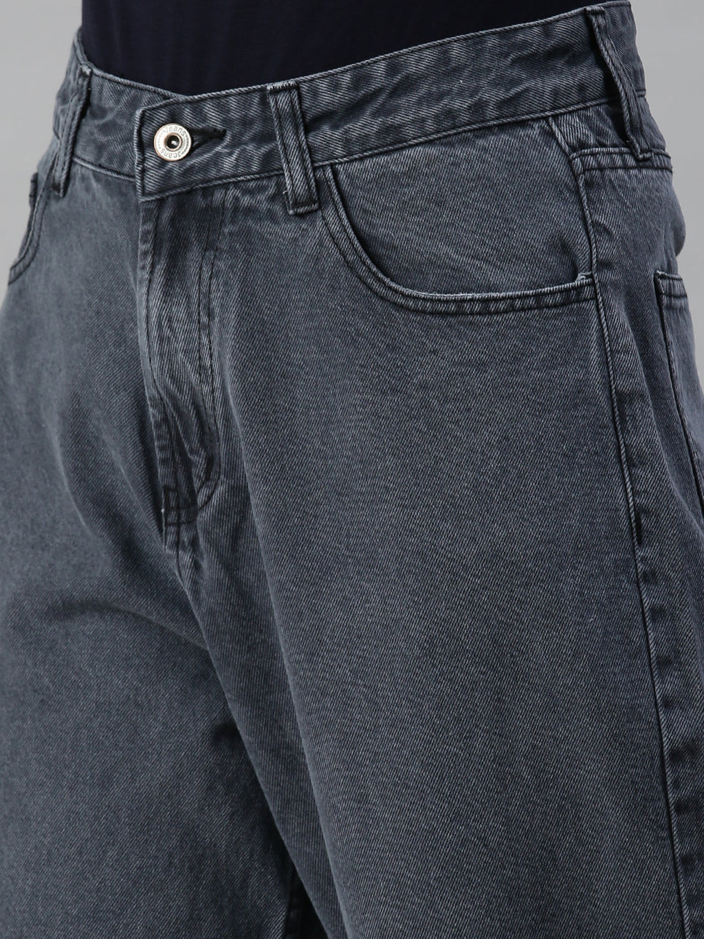 Women's Blue Wide Leg High-Rise Clean Look Cotton Jeans