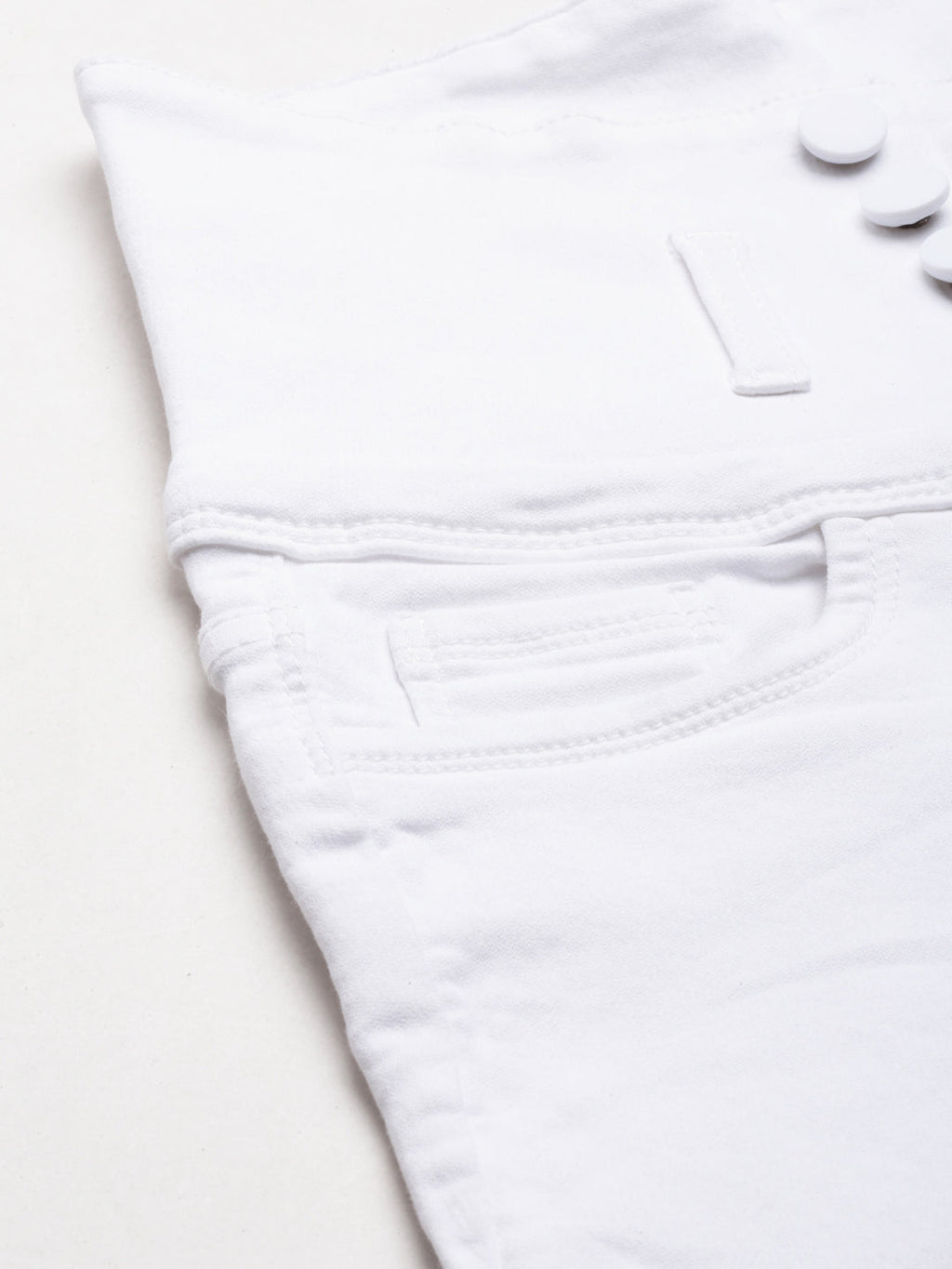 Women's White Jean Slim Fit Acid Wash Denim Jeans