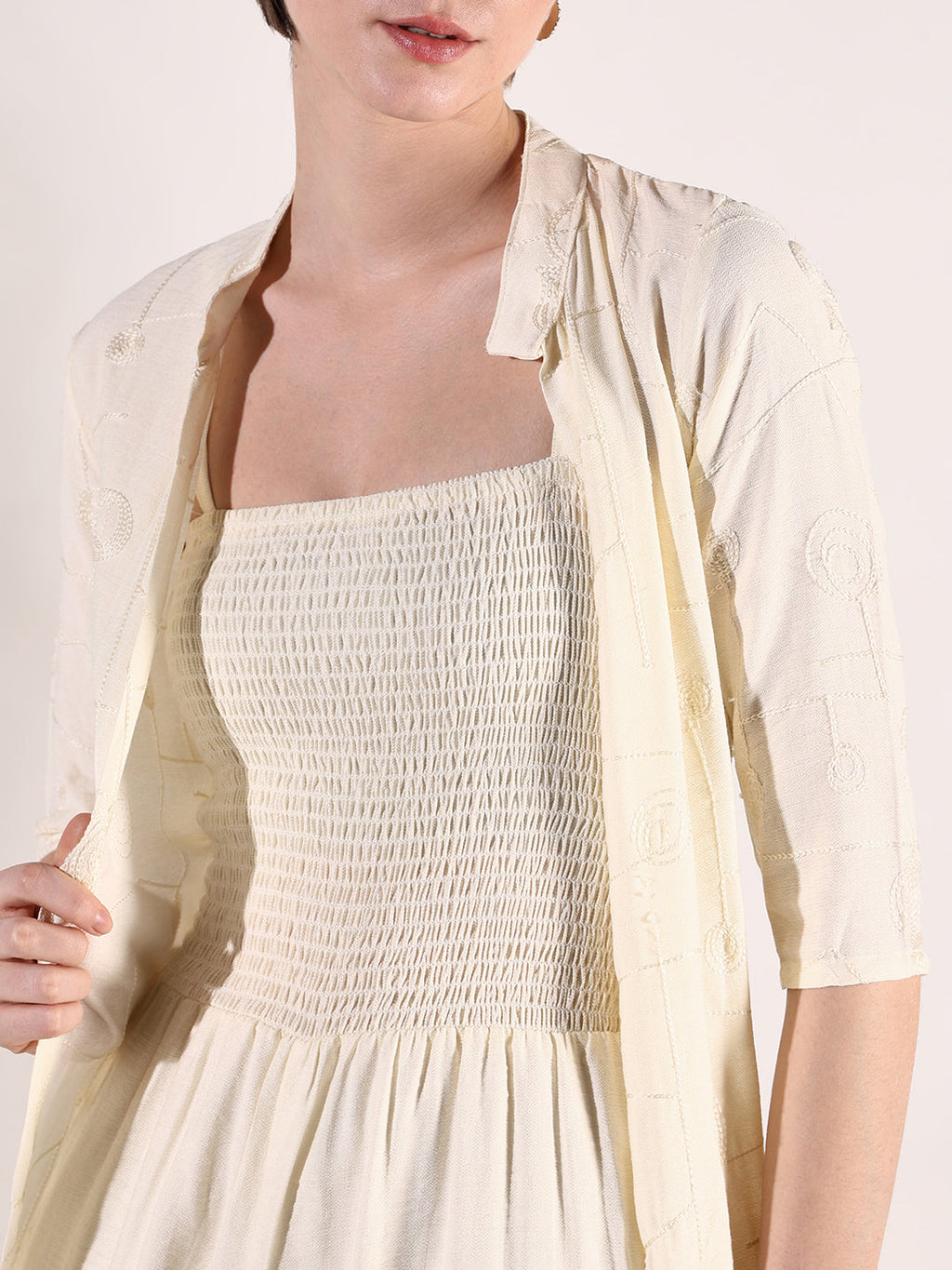 Women's Cream Basic Jumpsuit