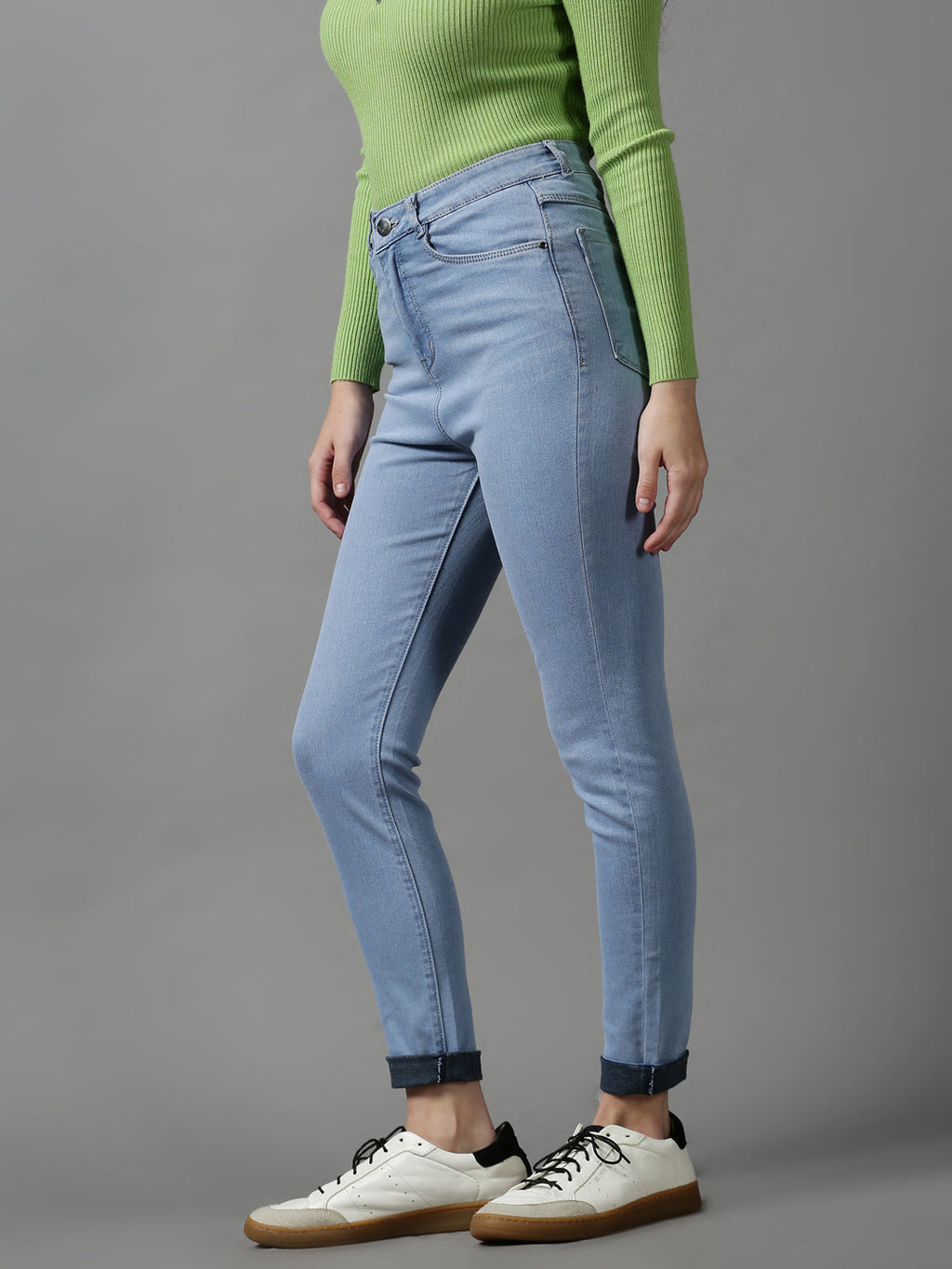 Women's Blue Regular Fit Stretchable Denim Jeans