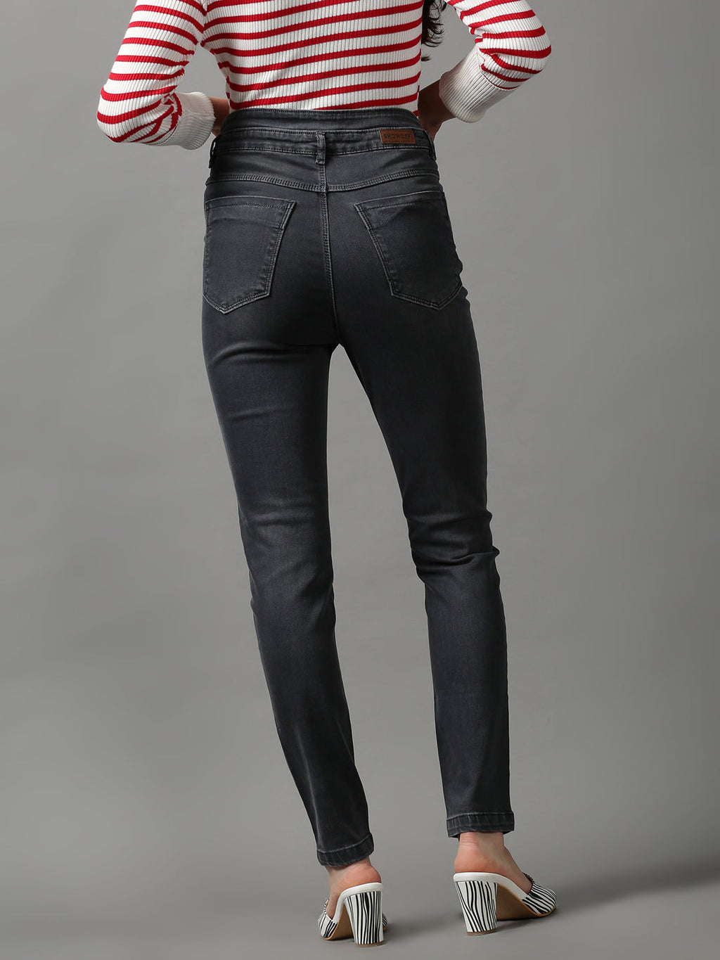 Women's Grey Super Skinny Fit Denim Jeans