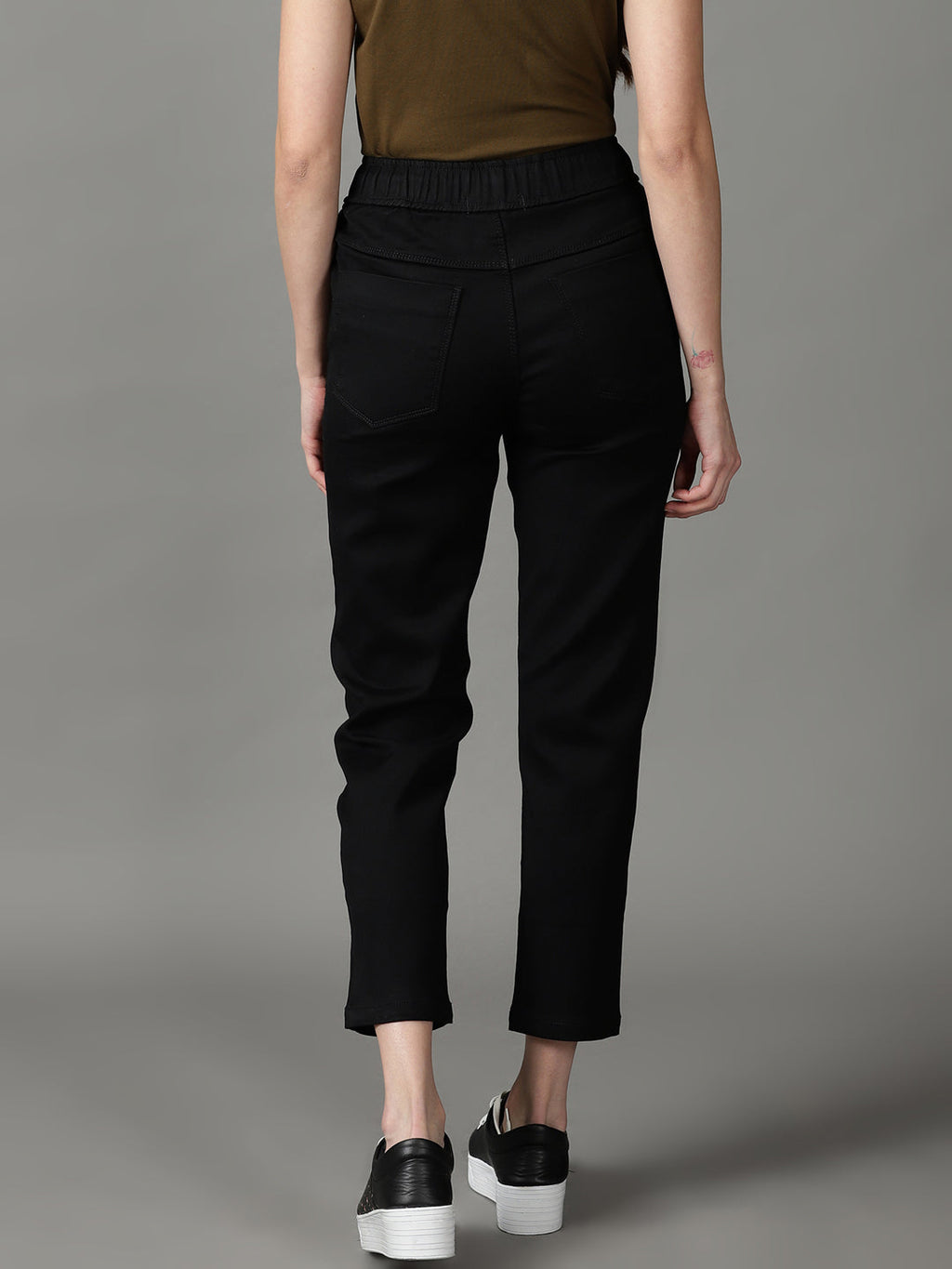 Women's Black High-Rise Stretchable Jeans